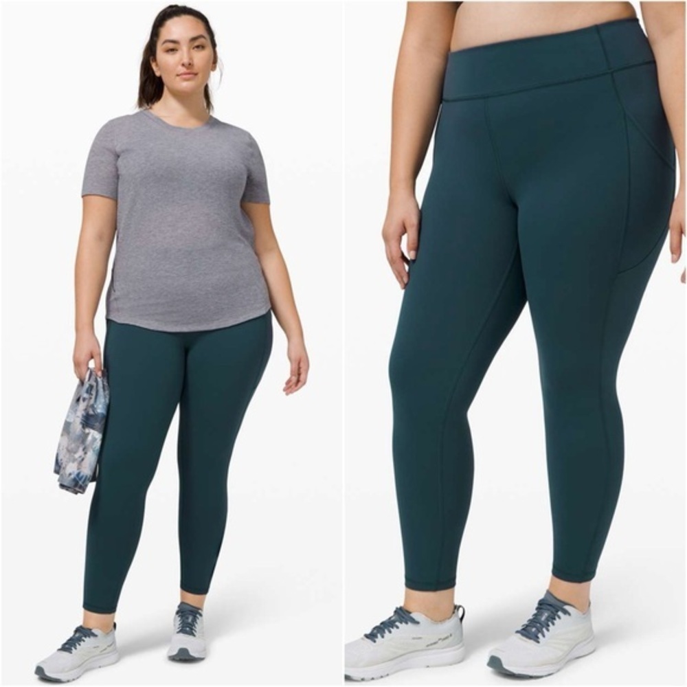 Lululemon Invigorate High-Rise Tight 25" Submarine Dark Green Size 4